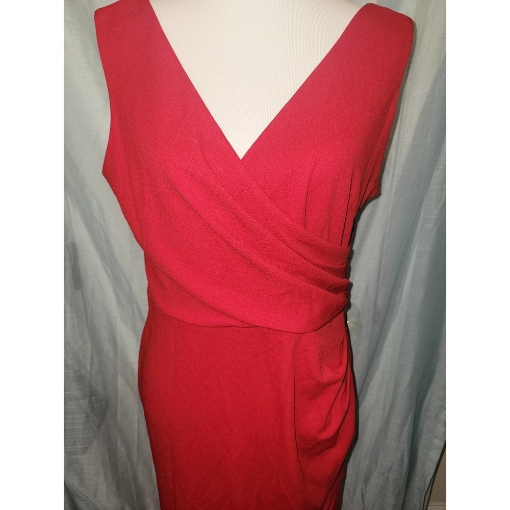 NWT Elegant red Dress With Slit xl - Picture 4 of 7